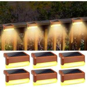 Lot De 6 Lampes Solaires D'extérieur Pour Patio, Led À Énergie Solaire Pour Clôture Solaire - Neuf