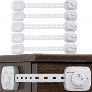 Kalanka-Bloc Porte Securite Bebe, Bloque Tiroir Placards Transparent Loquets Et Frigo Armoires Fenêtre Securite Placard Enfant Protection Bebe 5 Pièces - Neuf