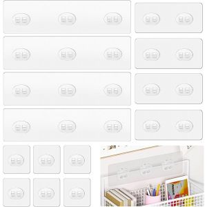 Loc-Lot De 14 Crochets Adhésifs De Rechange Pour Etagère De Douche,Hameçon Auto-Adhésifs Sans Perçage,Crochets Muraux Imperméables Pour Etagère D'Angle De Douche,Cuisine,Salle De Bain,Wc(Style 1) - Neuf