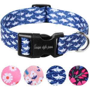 Jgd-Collier Pour Chien Requin Bleu Harnais Et Laisses Pour Chien Large Cravate Cha&icirc;ne Pour Chien Dog Collar Laisse Avec Harnais Cadeaux Pour Chiens De Petite, Moyenne Et Grande Taille Xs - Neuf