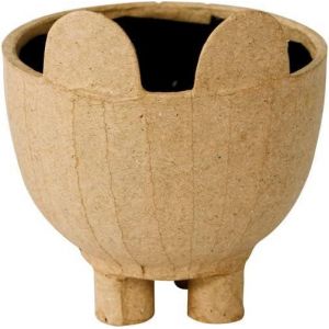 KALANKA-HD055C - Un support en papier brun mâché 8X8X6 cm - Waterproof - Cache-pot chat - Neuf