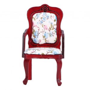 Chaise Miniature Pour Maison De Poupee A L'echelle 1:12, Simulation De Mini Fauteuil, Meuble Decoratif En Bois - Neuf