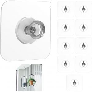 YEMAESRE-Lot De 10 Crochets Muraux Adhésifs Robustes Sans Clous, Sans Clou Pour Intérieur Et Extérieur - Neuf