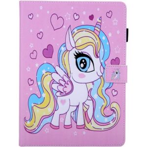 Protection Coque Cuir Simili Portefeuille Etui a Rabat pour Tablette 8 Pouces Universel Animaux Fille Licorne Design Antichoc Housse Protecteur avec Carte de Cr&iquest;&iquest;dit Fentes Tablettes Coques - Neuf