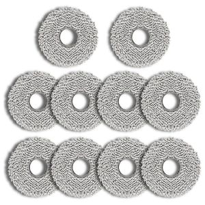 10Pcs Mop Pads pour Q / Qrevo Maxv / Qrevo Pro / Qrevo S Pièces d'aspirateur Lavable Caillot de vadrouille en microfibre - Neuf