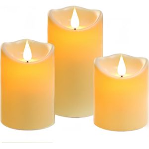 bougies LED sans flamme Lot de 12 à piles en cire véritable ivoire avec minuterie à distance (piles non fournies). - Neuf