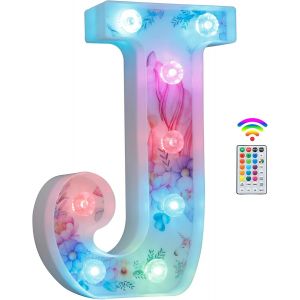 Lettres Lumineuses &Agrave; Led Avec 18 Couleurs Changeantes En Forme De Licorne - Cadeau Pour Filles Et Femmes - D&eacute;coration De F&ecirc;te D'anniversaire - Veilleuse &Agrave; Distance - D&eacute;coration Murale De No&euml;l - Neuf