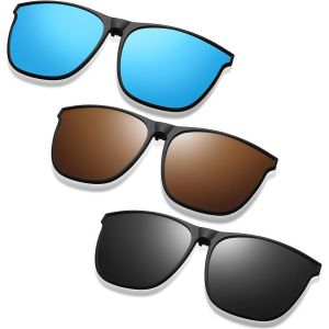 Chicslick-Lot De 3 Lunettes De Soleil Polaris&eacute;es &Agrave; Clipser Pour Porteurs De Lunettes, Lunettes De Soleil Anti-&Eacute;blouissement Pour Hommes Et Femmes, Multicolore[X1225] - Neuf