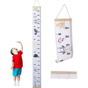 Kalanka-R&egrave;gle De Hauteur Pour Enfants, Tableau De Croissance Pour Enfants, Tableau De Mesure De Hauteur R&egrave;gle, Toile Et Bois Amovible Tenture Portable Toise Enfant Mural Pour B&eacute;b&eacute;, Enfants, Gar&ccedil;ons, - Neuf