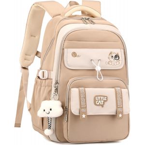 CHECARZHN--NO1-Sac À Dos Scolaire Imperméable Pour Filles Et Garçons - Cartable Adolescent Multi-Compartiments Avec Charms Idéal Pour L'École, Les Voyages Et Le Quotidien - Neuf