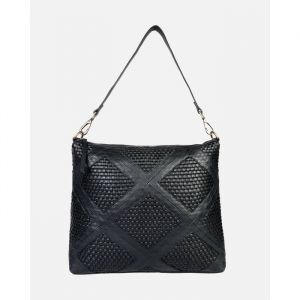 Bohemian en cuir crossbody sac noir - Neuf