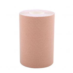 1 Rouleau De Ruban Elastique En Coton Pour Douleurs Musculaires, Bandage Adhesif Impermeable Pour Le Sport (Couleur Peau) - Neuf