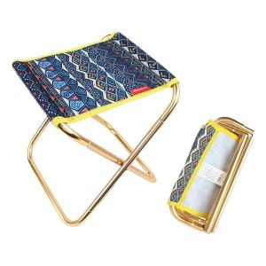 Chaise Pliante Légère Et Portable Pour Le Camping, La Pêche Et Les Pique-Niques ¿ Tabouret D'extérieur Bleu Avec Sac De Rangement, Capacité De Charge De 80 Kg - Neuf