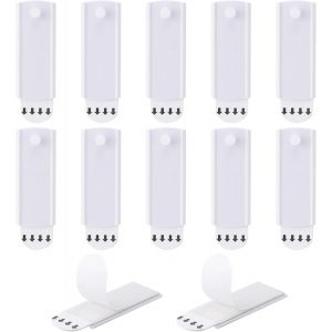 YEMAESRE-12PcsAccroche Universelle Adhésive Pour Tableaux Sans Percer, Accroche Cadre Sans Trou En Abs Durable Pouvant Supporter Jusqu'À 2 Kg, Accroche Universelle Adhésive Pour Tableaux Sans Clous - Neuf