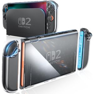 &Eacute;tui de Protection pour Nintendo Switch 2 HEYSTOP Coque Transparente en PC Incluant Protection d'&Eacute;cran et Capuchons pour Pouce - Neuf