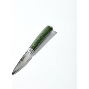 Checarzhn--No1-Couteau D'office 9cm Couteau De Cuisine En Acier Inoxydable Damas Japonais - Pleine Soie Avec Manche En Bois De Pakka - Couteau Tranchant Comme Un Rasoir - Neuf