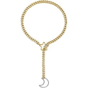 Kal-Slip Collier Pour Femme Collier En Y Femme Lariat Slip Collier En Or/Noir/Argent Collier Rock Femme Homme Réglable O-Ring Collier Choker Réglable - Neuf