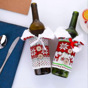 2 Sacs De Bouteille De Vin De Noël,Décorations De Bouteille De Vin De Noël Arbre De Noël Flocon De Neige Vacances - Neuf