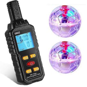 Kit de chasse aux fantômes de compteur EMF avec 2 Catballs lumineuses de capteur de mouvement,équipement de détection paranormale - Neuf