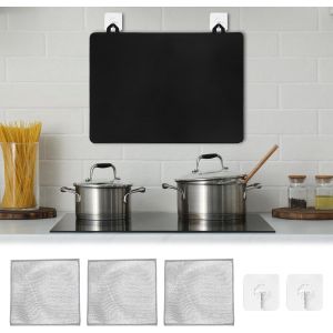 Kalanka-61.5 X 53 Cm Protection Plaque Cuisson Couvre Plaque De Cuisson Tapis Plaque Induction Avec Crochet Protege Plaque Induction Pour Cuisinière À Pour Poêle En Verre - Neuf