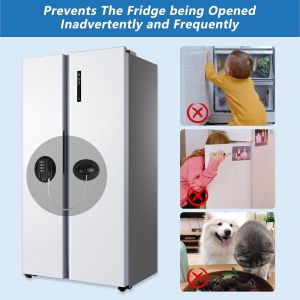 Serrure De R&eacute;frig&eacute;rateur &Agrave; Combinaison Pour Protection B&eacute;b&eacute; Et Enfant,Installation Facile,Aucun Outil N&eacute;cessaire Ni Per&ccedil;age,Serrure De Tiroir D'armoire,Serrure De S&eacute;curit&eacute; (2 Pi&egrave;ces,Noir) - Neuf