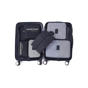 Ensemble De 7 Cubes Et Organisateurs De Rangement Pour Le Voyage - Polyester Noir - Neuf