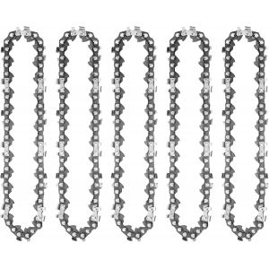 MEVRONISSHOP-Lot de 5 cha&icirc;nes de tron&ccedil;onneuse de 10 pouces avec 40 maillons d'entra&icirc;nement, cha&icirc;ne de tron&ccedil;onneuse de 3/8"", cha&icirc;ne de rechange pour mini batterie, tron&ccedil;onneuses, tron&ccedil;onneuses, access - Neuf