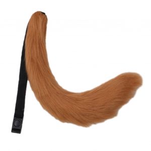 Cosplay Fausse Queue De Renard Peluche Douce Et Pelucheuse Couleur Unie Tour De Taille Réglable Bande Élastique Performance Club Danse Paty Costumes Accessoire Queue Artificielle-Chameau - Neuf