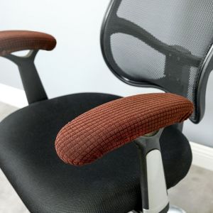 Café De La Lumière 1 Paire De Polyester Accoudoir Housses Pour Chaise De Bureau Amovible, Élastique, Lavable Et Imperméable À L'eau - Neuf