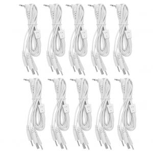 Lot De 10 Cables D'electrodes Pour Stimulateur De Massage Tens, Fiche 2,5 Mm (4 Broches) - Neuf