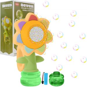 KAKYL-Machine À Bulles Pour Enfants,Rechargeable,Fleur Dansante,Jouet Automatique Avec Éclairage Coloré Pour Garçons Et Filles,Idéal Pour L'Été,La Plage,Cadeaux Et Cadeaux D'Anniversaire - Neuf