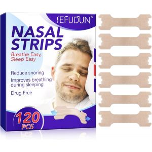 120 Bandes Nasales 66 Mm X 19 Mm,Grande Bandelettes Nasales Extra R&eacute;sistantes Pour La Respiration,Soulage Instantan&eacute;ment La Congestion Nasale,Aide &Agrave; R&eacute;duire Le Ronflement,Am&eacute;liore Le Sommeil - Neuf