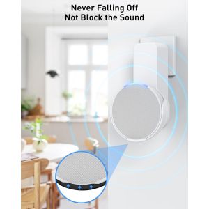 Pop Lot De 2 Supports Muraux Pour Haut-Parleur, Sans Vis Ni Per&ccedil;age, Rangement Cach&eacute;, Compatible Avec Google Nest, Blanc - Neuf