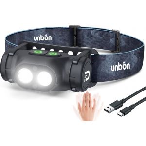 Lampe Frontale Led Ultra Puissante, Lampe Frontale Rechargeable Usb C Avec 6 Modes Détecteur De Mouvement Ipx4 Étanche Magnétique Légère Lampe Torche Frontale Pour Bricolage Randonnée Camping - Neuf