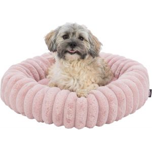Kalanka-Trixie Panier Pour Chien Lonni Ø 50 Cm En Rose ¿ Lit Câlin Rond Avec Housse En Velours Doux ¿ Panier Pour Petit Chien ¿ Coussin Fixe ¿ Fond Antidérapant ¿ Doux Et Lavable ¿ 37996 - Neuf