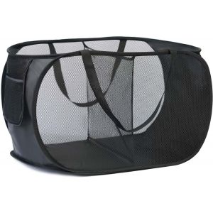 Panier à Linge Pliable, Corbeilles à Linge Pop Up Laundry Baskets Sac à Linge,Paniere a linge sale avec Manipuler pour Salle de bain Chambre à coucher Buanderie Chambre d'enfant Voyage, Noir - Neuf