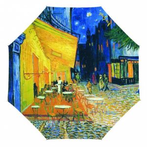Promotion ! Parapluie Canne 'vincent Van Gogh' (Terrasse Du Caf&eacute; Le Soir) - 90 Cm - Neuf
