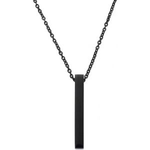 Kal-Collier Pendentif Barre Zamak - 3 Couleurs Disponibles - Cha&icirc;ne De 60 Cm Et Pendentif 4 X 0,5 Cm - Incidible, Style Minimaliste Unisexe - Neuf