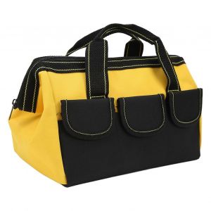 16 pouces Sac De Rangement D'outils Large Bouche Heavy Duty &Eacute;tanche Portable Portable Outil Fourre-tout Sac Jaune - Neuf