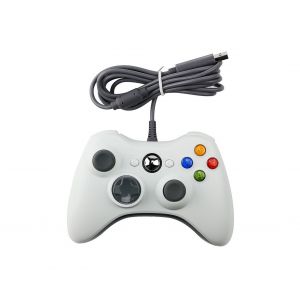 Manette De Jeu Filaire Pour Xbox 360 - Design Ergonomique, C&acirc;ble De 2,2 M, Noir/Blanc, Compatible Xbox 360 - Neuf