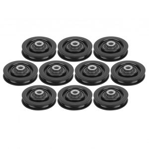 Lot De 10 Poulies De Fitness En Nylon Et Fer, Accessoires De Musculation A Domicile, 75 Mm - Neuf