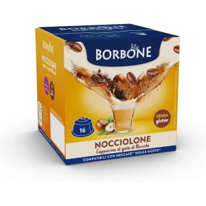 KALANKA-Nocciolone - Cappuccino au goût de noisette - 64 capsules (4 paquets de 16) - Compatibles avec les Machines à café Nescafé®* Dolce Gusto®* - Neuf