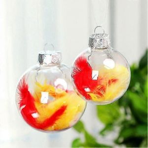 Diff&eacute;rentes Tailles De Plastique Transparent Boules De No&euml;l, Boules, Sph&eacute;rique &Agrave; Remplir Les D&eacute;corations D'Arbre De No&euml;l - Neuf
