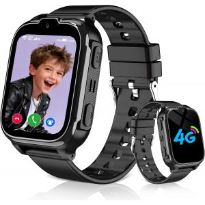 JGD-4G Montre Connect&eacute;e Enfant GPS, Montre GPS Enfant T&eacute;l&eacute;phone avec Appel SOS Vid&eacute;o IP68 Etanche Jeux, R&eacute;veil Mode Classe, Smatwatch Intelligente Enfants Cadeau pour Fille Gar&ccedil;on - Neuf