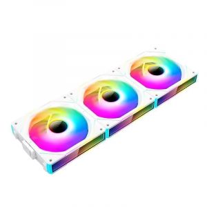 Splice Type ARGB PC UNI Fan Pack de Trois Ventilateurs Daisy Chain Fan 120mm Ventilateur(V1 Blanc,Reverse Flow) - Neuf
