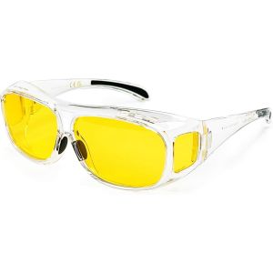 Lunettes De Vision Nocturne Polarisés Adaptées Aux Lunettes Enveloppant Les Lunettes De Soleil Hommes Arounds Protection Contre La Conduite - Neuf