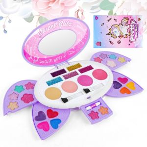 ERYI-Maquillage Enfant Jouet Filles, Kit De Coffret Maquillage Enfant, Lavable Maquillage Enfant Jouet Pour Fille, Sûr, Non Toxique, Maquillage Enfant Cadeau De Noël Anniversaire Jouet(Violet) - Neuf