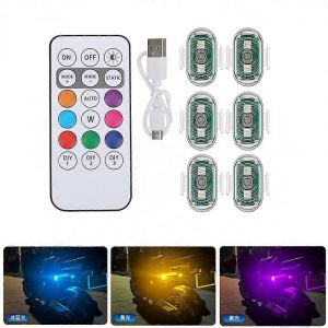 Infrarouge Sans Fil Drone Stroboscopique Voiture Moto Anti-Collision Signal Lumi&egrave;res Led Lampe D'avertissement T&eacute;l&eacute;commande Indicateur De Flash-G&eacute;n&eacute;rique - Neuf