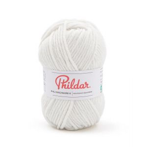 Phil Imaginaire¿6 ¿ Phildar ¿ Laine Épaisse Cocooning. Color : Blanc - Neuf