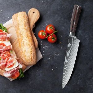 Chicslick-Couteau De Cuisine, Couteau De Cuisine Universel 20cm Couteau Cuisine Tranchant En Acier Inoxydable Allemand Pour La Maison Et Le Restaurant[X904] - Neuf